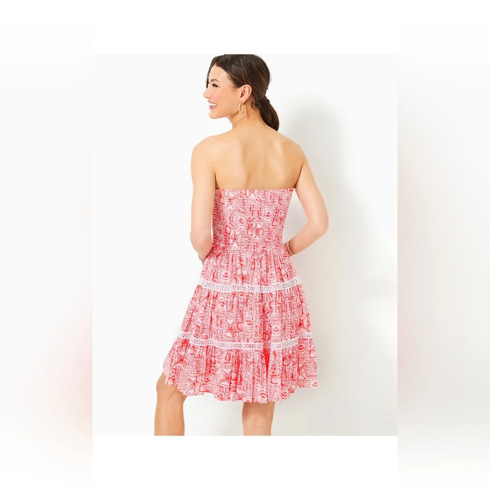 NWT Lilly Pulitzer KELVINA SMOCKED DRESS- M - Picture 3 of 3